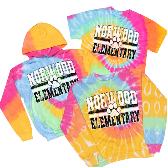 Vintage Norwood - Pastel Tie Dye | Norwood Ave Spiritwear Fundraiser | LI Spirit & Sports Apparel