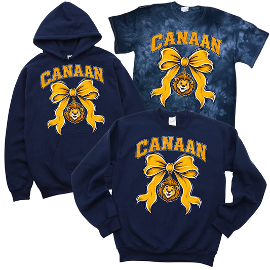 Canaan Lion Charm Bow - Navy | Canaan Spiritwear Fundraiser | LI Spirit & Sports Apparel