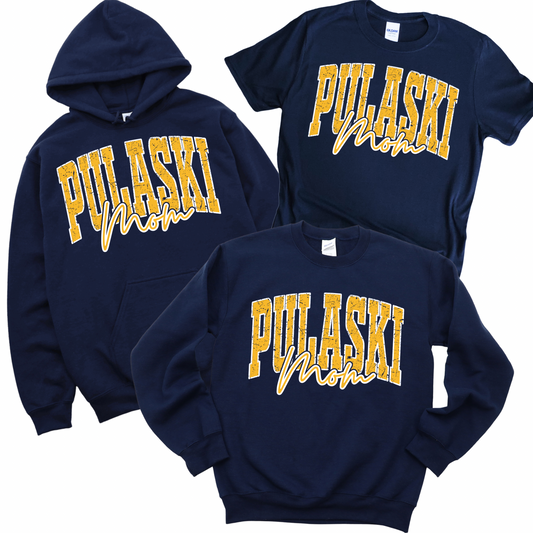 Varsity Pulaski Mom - Navy | Pulaski Road Spiritwear Fundraiser | LI Spirit & Sports Apparel