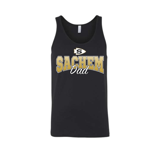 Sachem Dad Tank Top - Black | Nokomis Spiritwear Fundraiser | LI Spirit & Sports Apparel