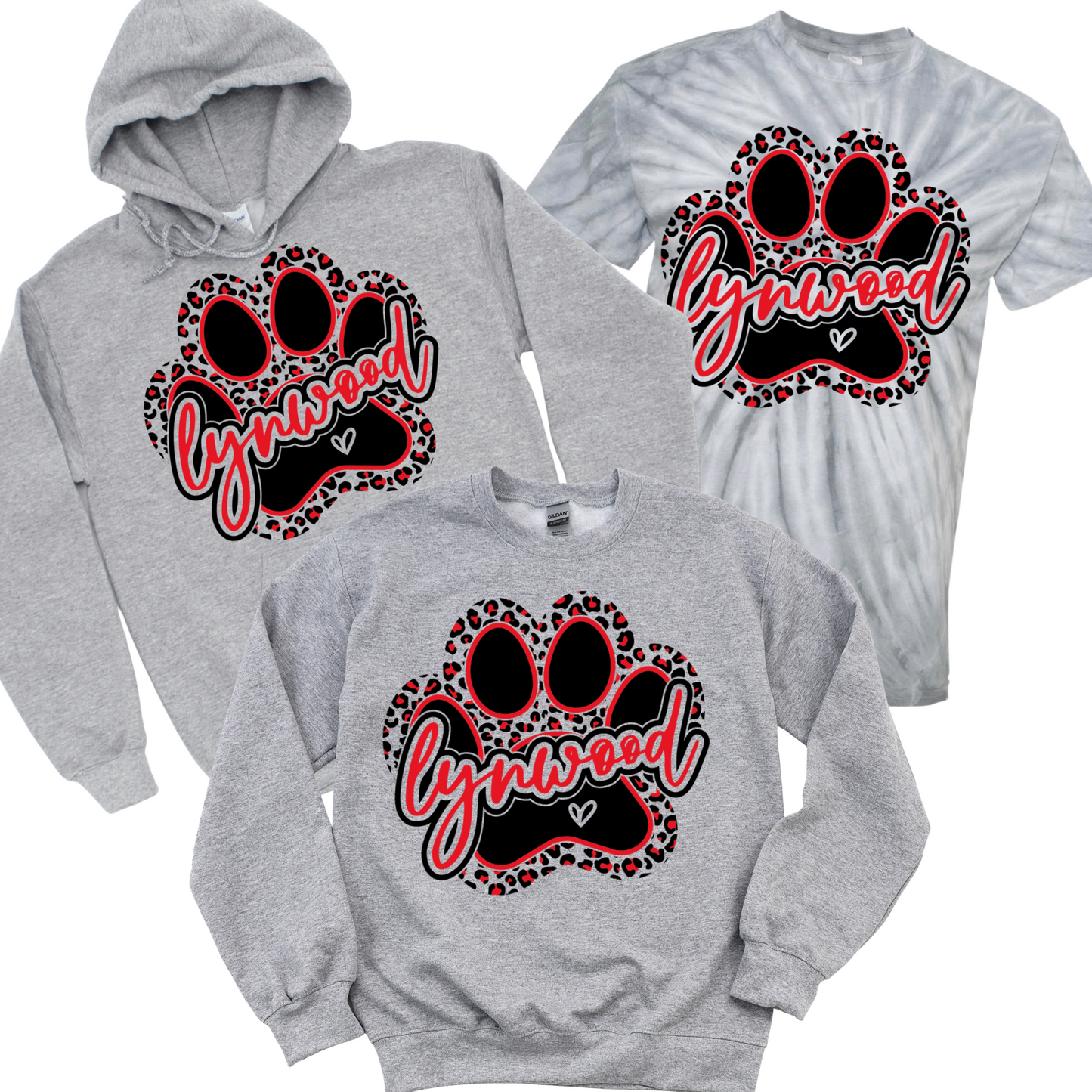 Lynwood Leopard Paw Print | Lynwood Spiritwear Fundraiser | LI Spirit & Sports Apparel