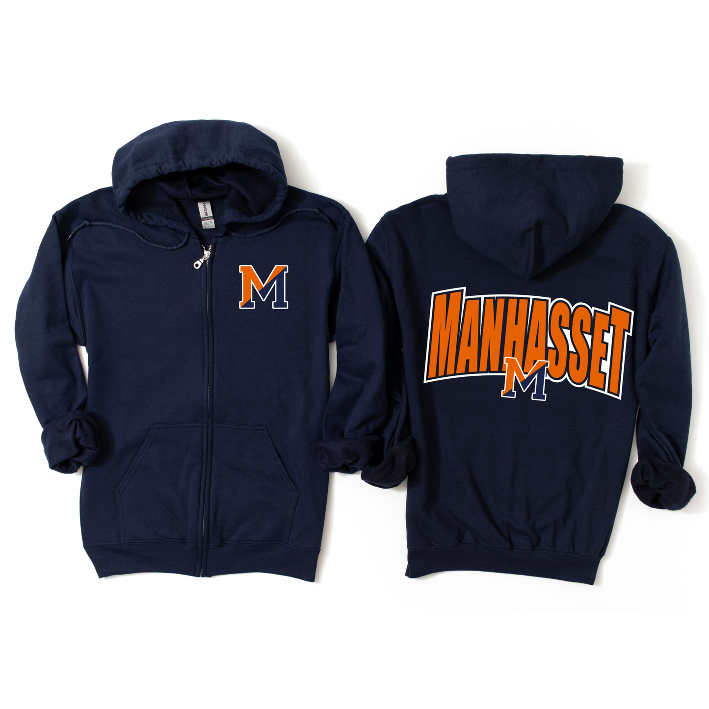 Manhasset Pride Zip-Up Hoodie - Navy | Munsey Park Spiritwear Fundraiser | LI Spirit & Sports Apparel