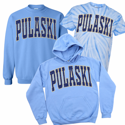 Varsity Pulaski - Carolina Blue | Pulaski Road Spiritwear Fundraiser | LI Spirit & Sports Apparel