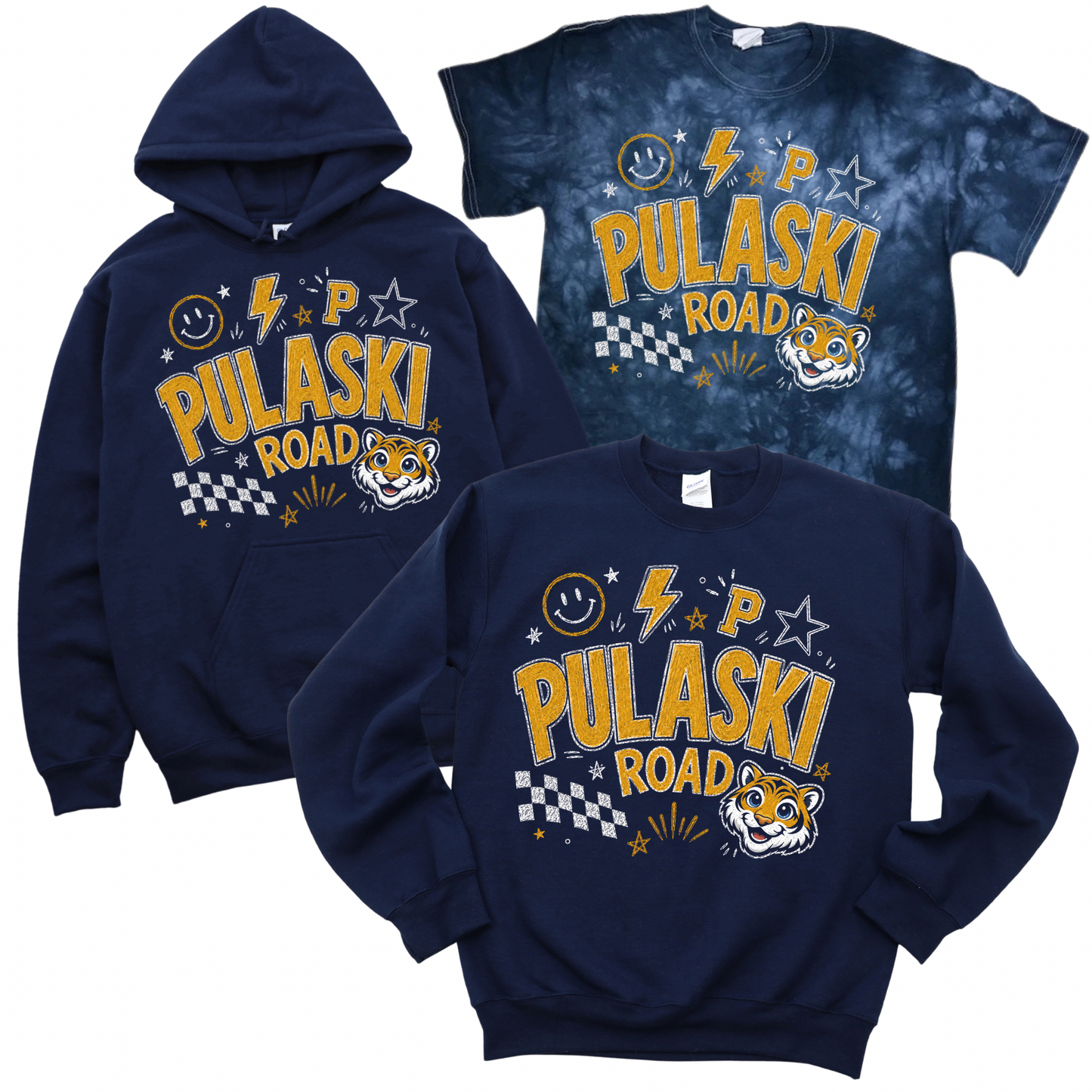 Pulaski Spirit Doodle - Navy | Pulaski Road Spiritwear Fundraiser | LI Spirit & Sports Apparel