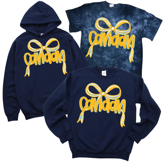 Canaan Bow - Navy | Canaan Spiritwear Fundraiser | LI Spirit & Sports Apparel