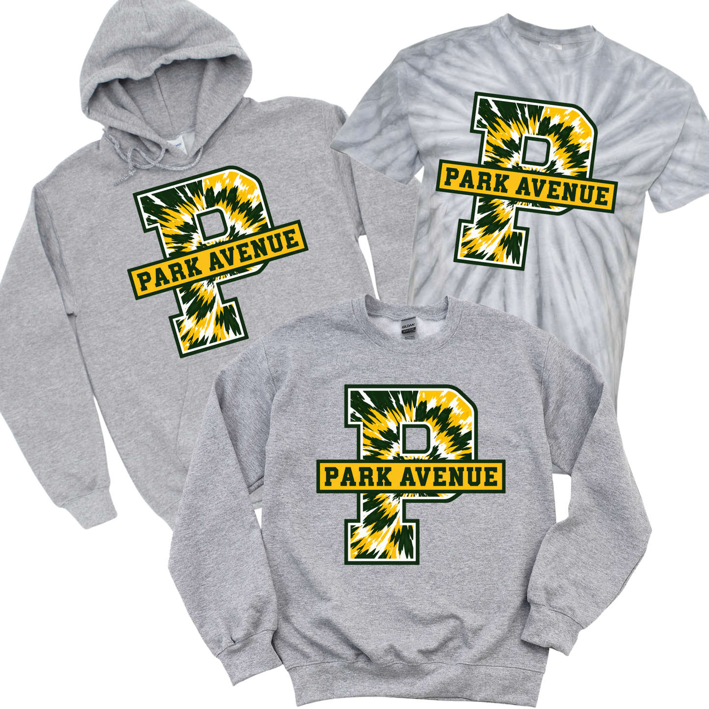 Park Avenue Tie Dye - Atlantic Gray | Park Avenue Spiritwear Fundraiser | LI Spirit & Sports Apparel