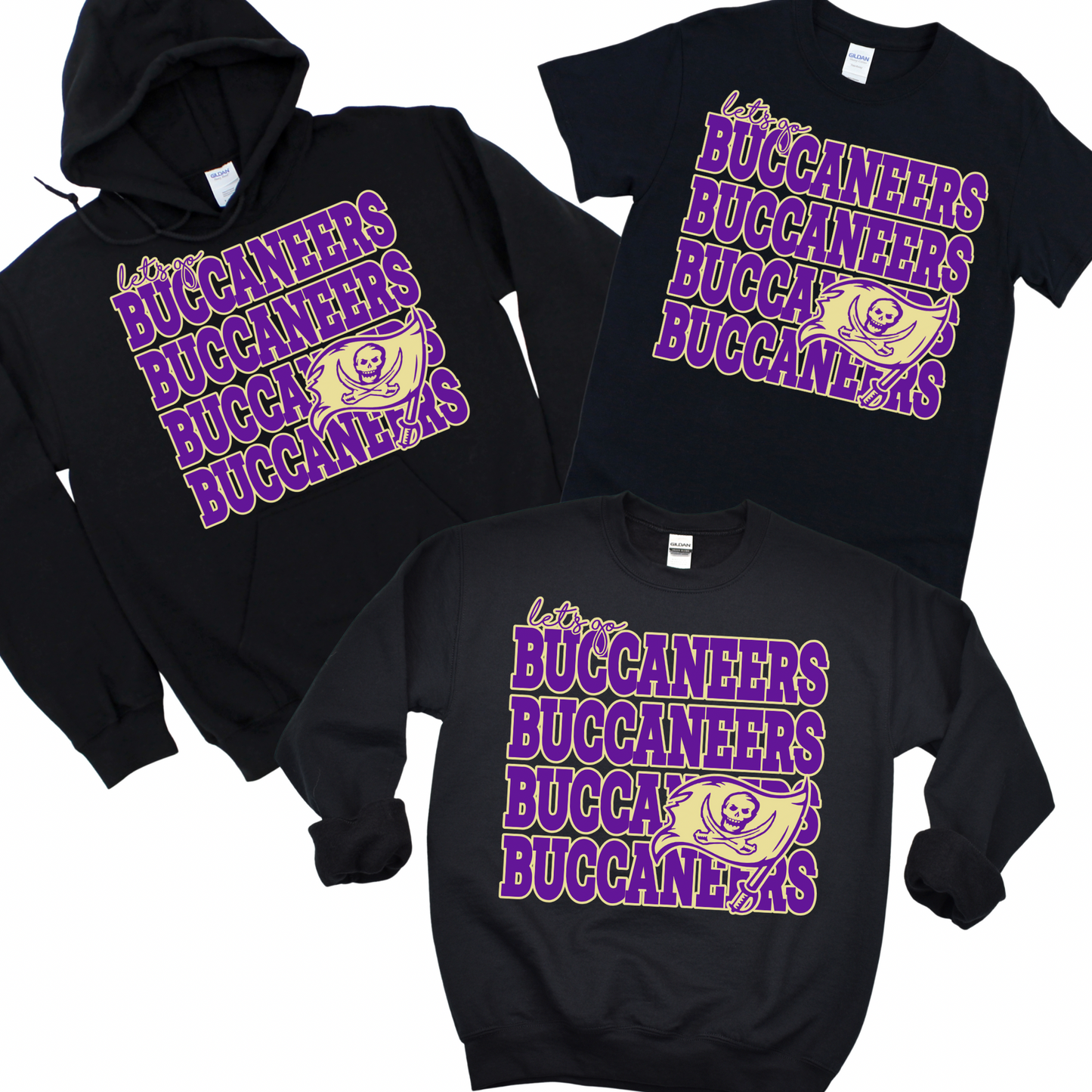 Let’s Go Buccaneers - Black | Wing Elementary Spiritwear Fundraiser | LI Spirit & Sports Apparel