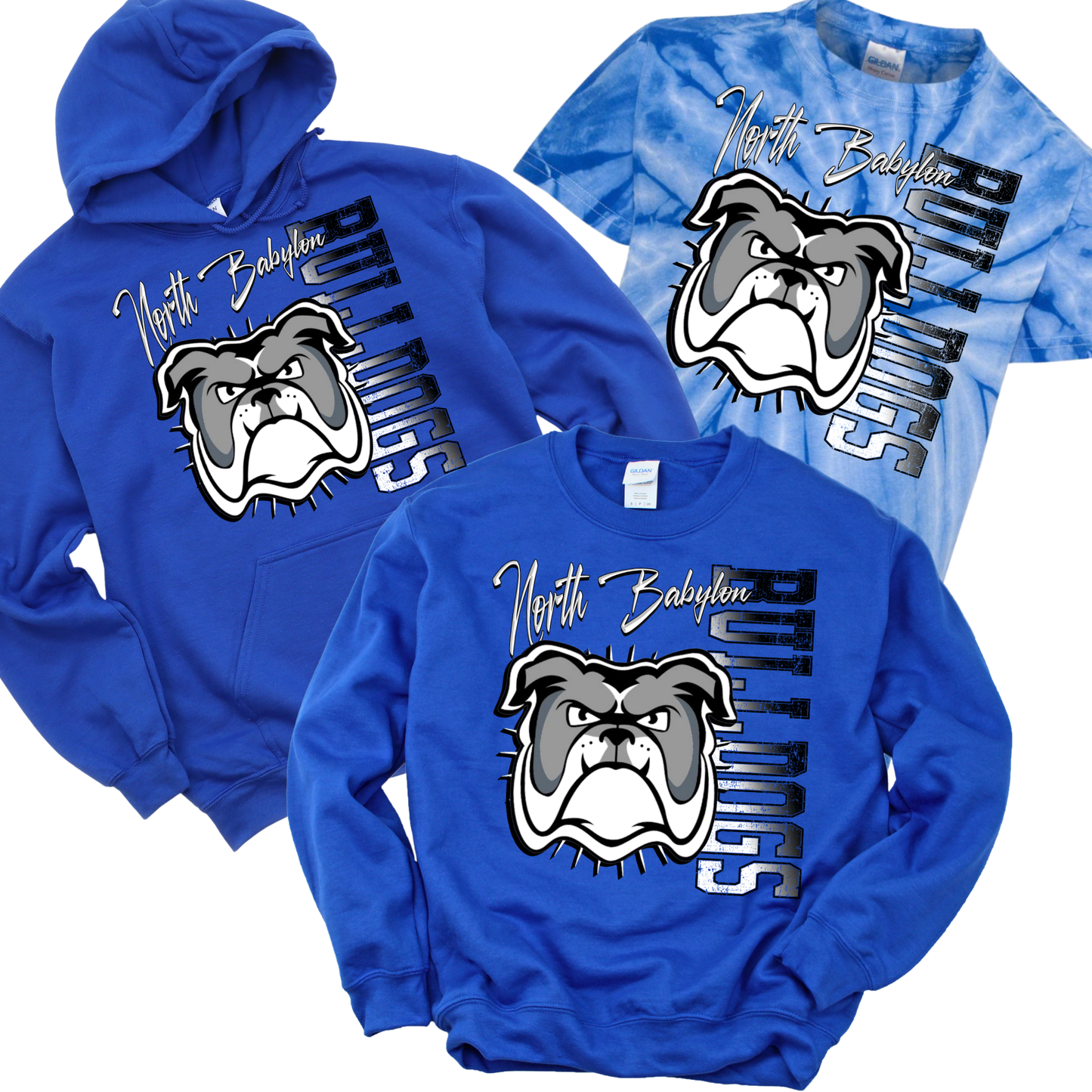 Bulldog Vertical Spirit - Royal Blue | Woods Road Spiritwear Fundraiser | LI Spirit & Sports Apparel