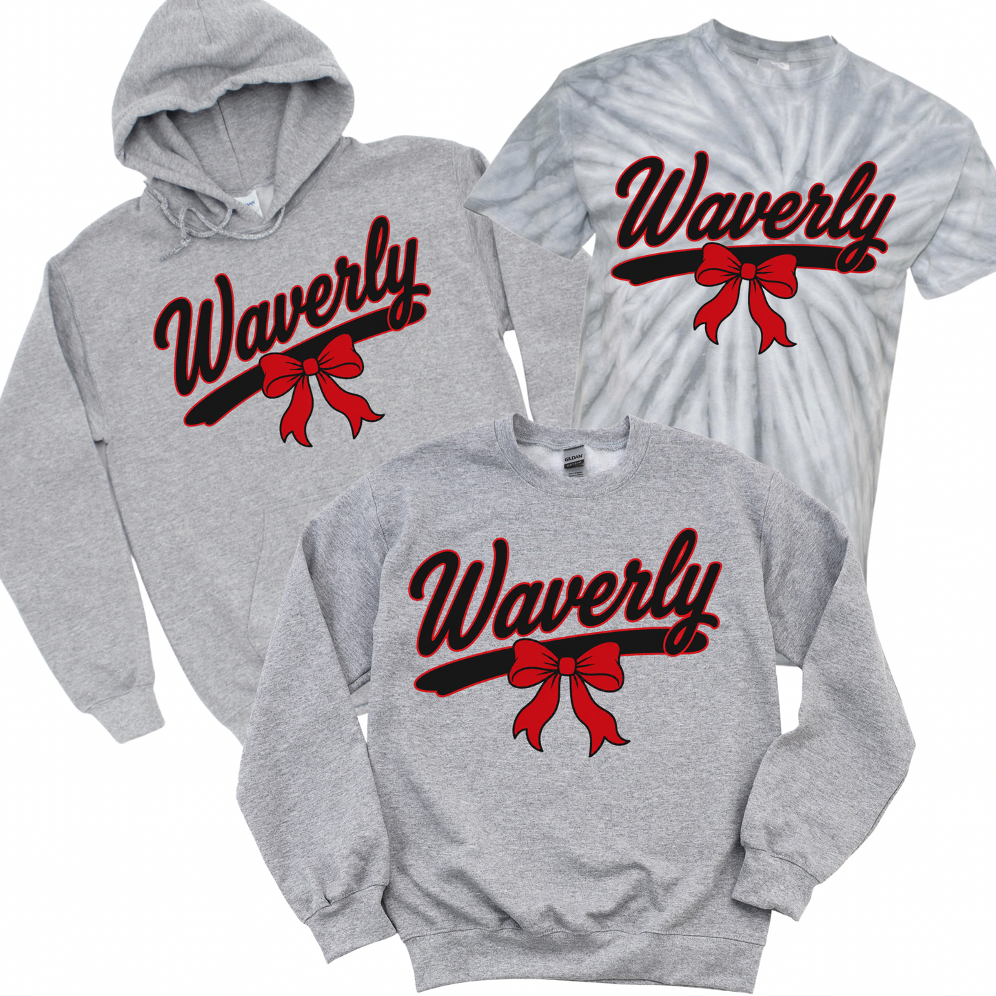 Waverly Varsity Bow - Athletic Gray | Waverly Elementary Spiritwear Fundraiser | LI Spirit & Sports Apparel