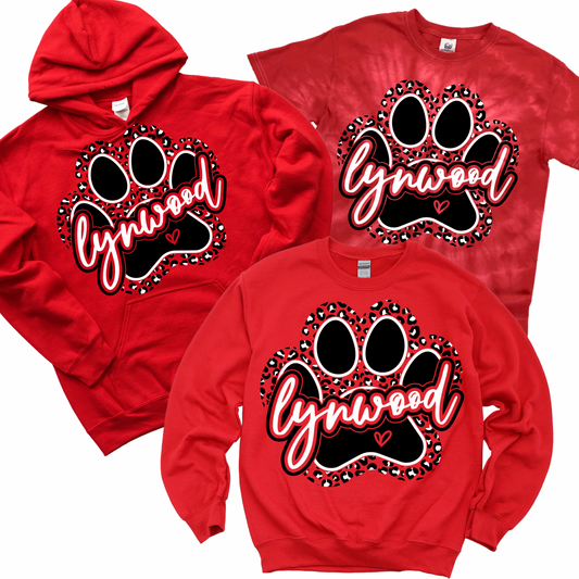 Lynwood Leopard Paw Print | Lynwood Spiritwear Fundraiser | LI Spirit & Sports Apparel
