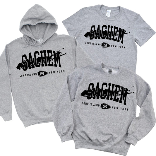 Sachem Long Island, NY - Athletic Gray | Lynwood Spiritwear Fundraiser | LI Spirit & Sports Apparel