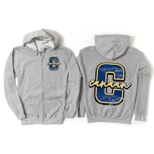 Canaan Heritage Zip-Up Hoodie - Athletic Gray | Canaan Spiritwear Fundraiser | LI Spirit & Sports Apparel