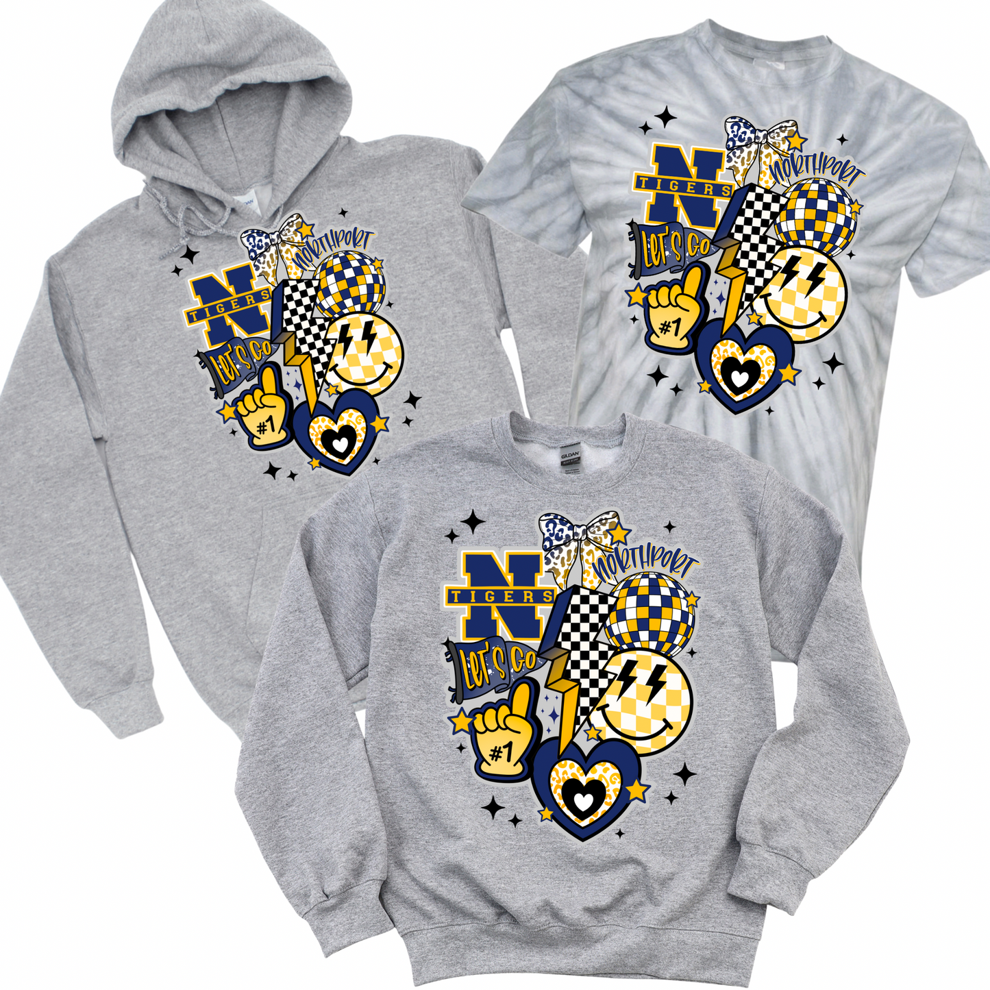 Preppy Pride: Northport Edition - Athletic Gray | Pulaski Road Elementary Spiritwear Fundraiser | LI Spirit & Sports Apparel