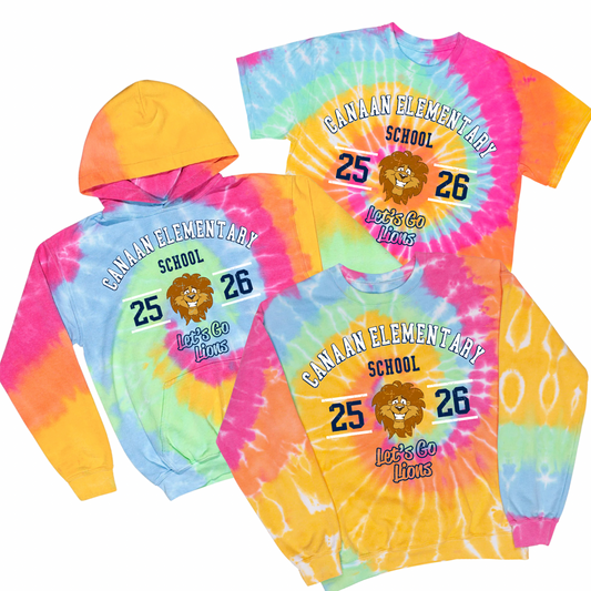 Canaan Elementary 25-26 Tie Dye | Canaan Spiritwear Fundraiser | LI Spirit & Sports Apparel