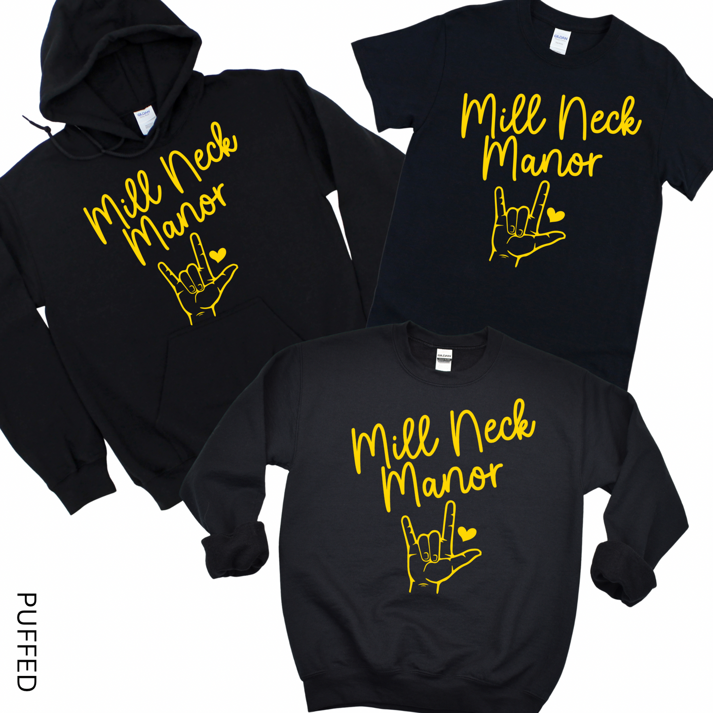 Puffed MNM Heart | MNM School for the Deaf Spiritwear Fundraiser | LI Spirit & Sports Apparel