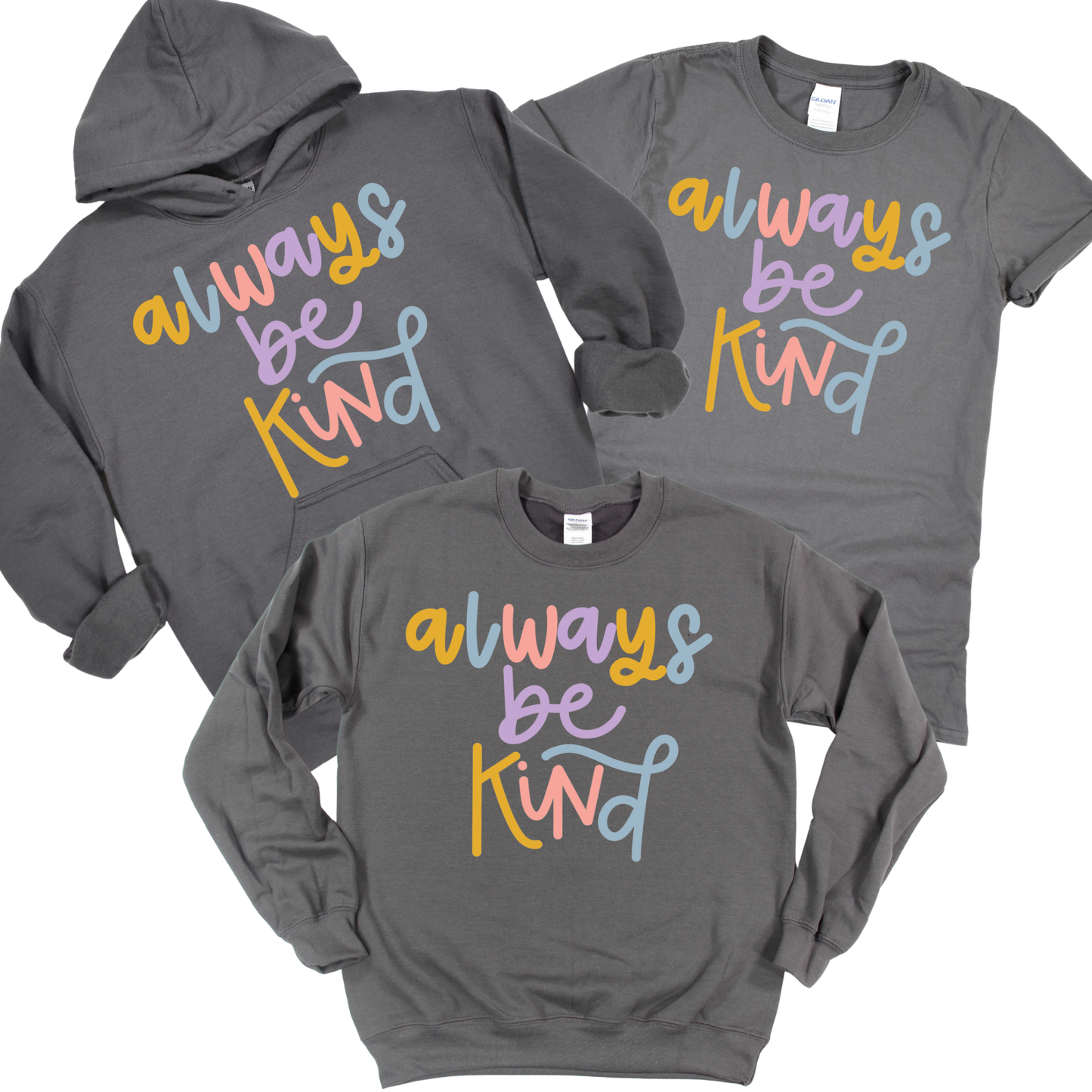 Always Be Kind - Charcoal | Kindness Club Fundraiser | LI Spirit & Sports Apparel