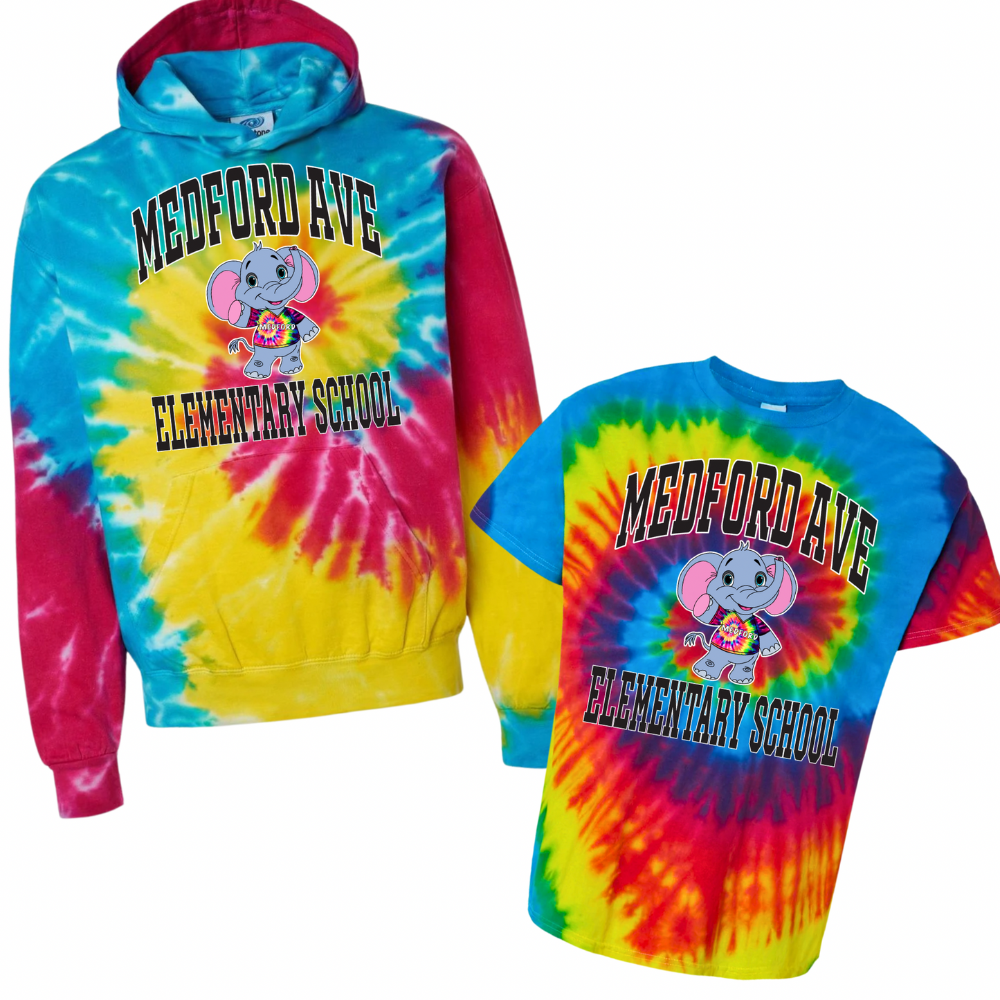Medford Ave Elementary Tie Dye | Medford Ave Elementary Spiritwear Fundraiser | LI Spirit & Sports Apparel