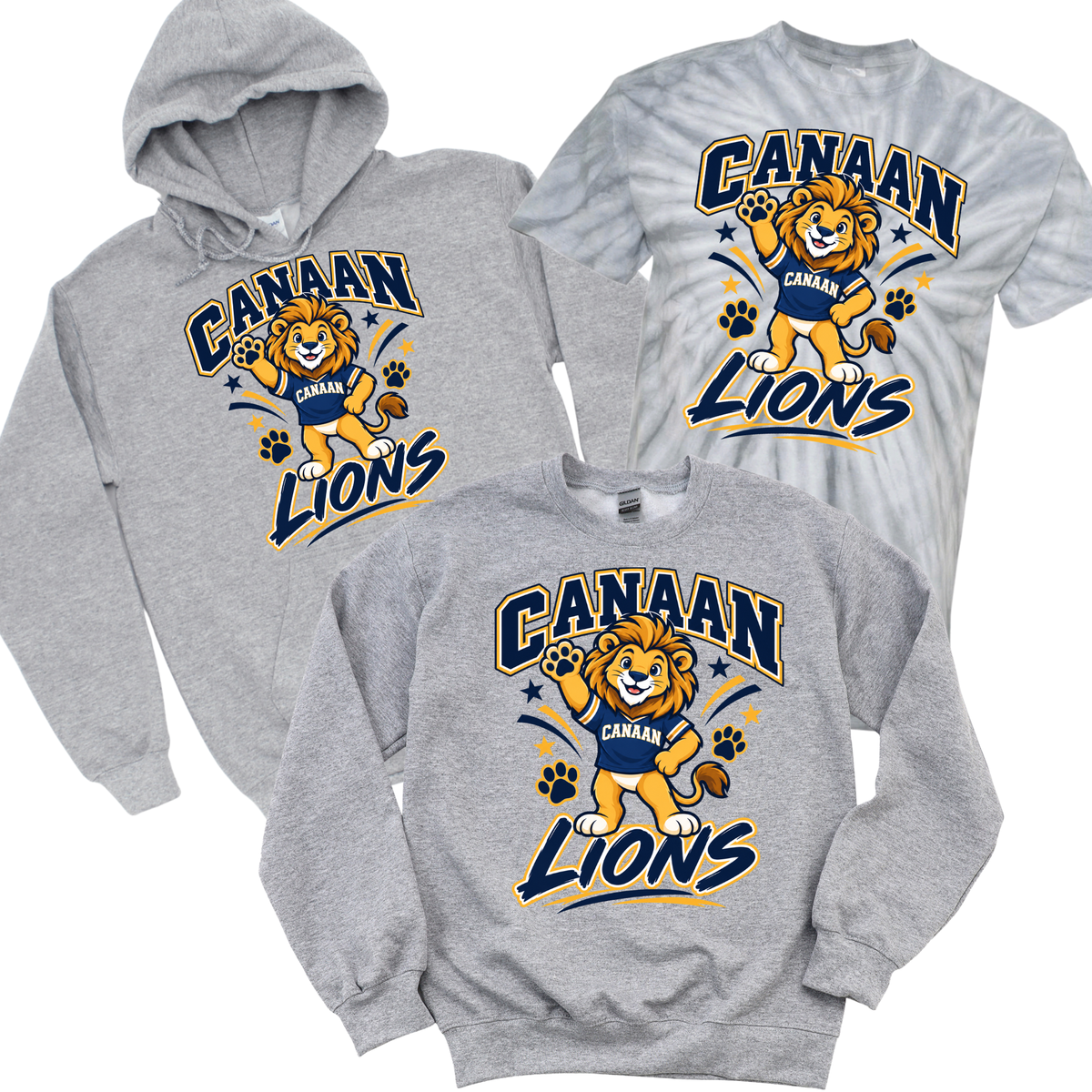 Canaan All-Star Lion - Athletic Gray | Canaan Spiritwear Fundraiser | LI Spirit & Sports Apparel