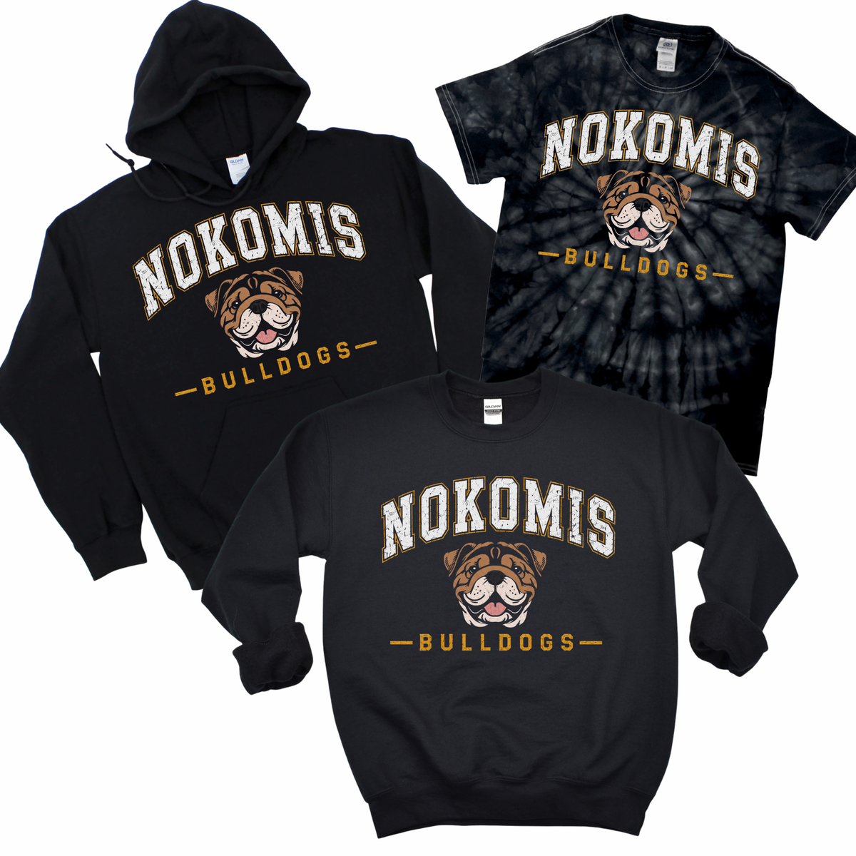 Nokomis Vintage Bulldog - Black | Nokomis Elementary Spiritwear Fundraiser | LI Spirit & Sports Apparel