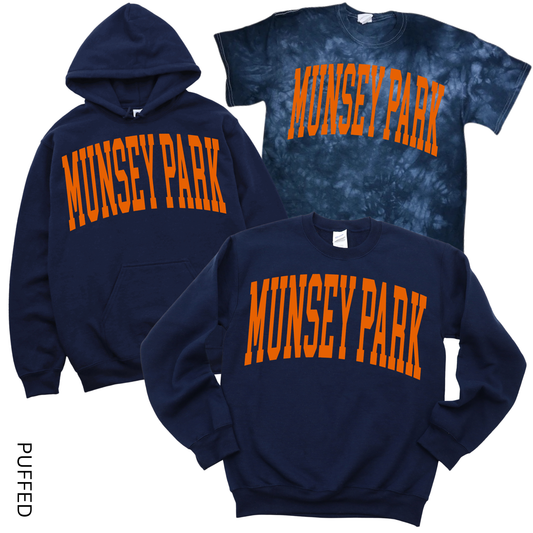 Puffed Varsity Munsey Park - Navy | Munsey Park Spiritwear Fundraiser | LI Spirit & Sports Apparel