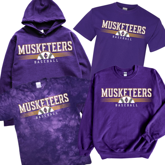 CI Musketeers Baseball - Purple | CI Baseball Spiritwear Fundraiser | LI Spirit & Sports Apparel