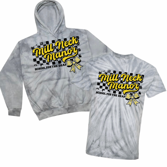 Checkered MNM Bow | MNM School for the Deaf Spiritwear Fundraiser | LI Spirit & Sports Apparel