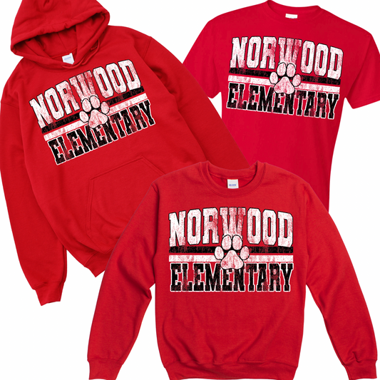 Vintage Norwood - Red | Norwood Ave Spiritwear Fundraiser | LI Spirit & Sports Apparel