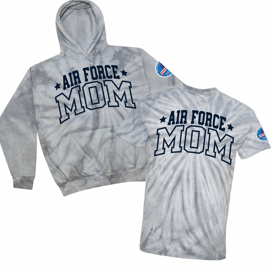 Air Force Mom Silver Tie Dye | USAFA Parents Club of Greater NY Fundraiser | LI Spirit & Sports Apparel