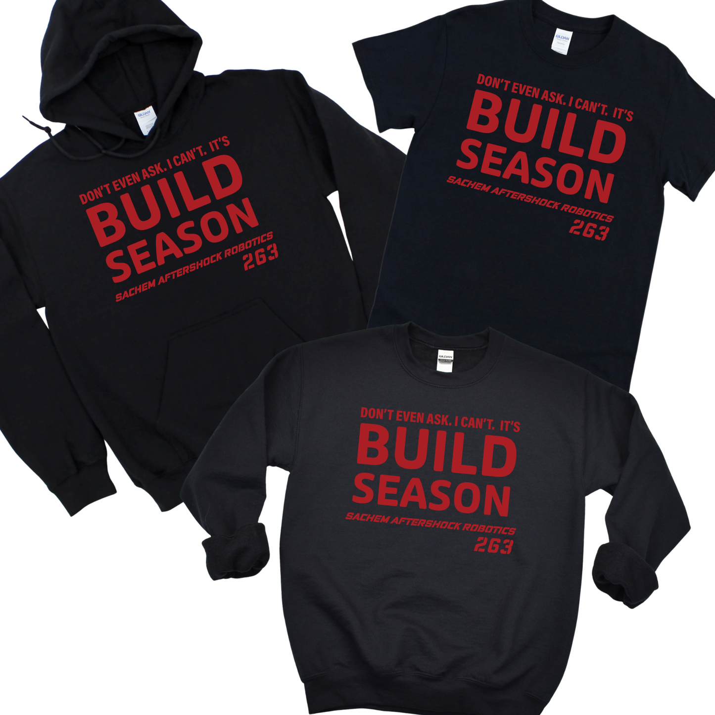 Build Season - Black | Sachem Robotics Aftershock Apparel | LI Spirit & Sports Apparel
