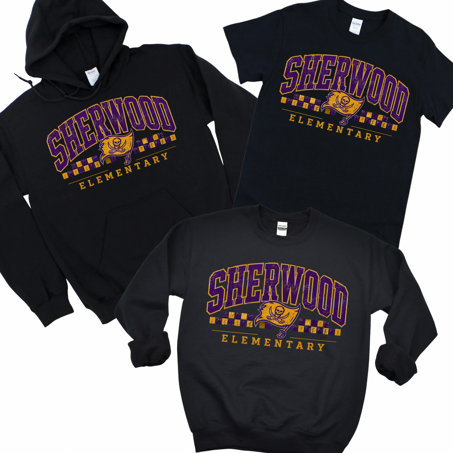 Sherwood Checkerboard - Black | Sherwood Elementary Spiritwear Fundraiser | LI Spirit & Sports Apparel