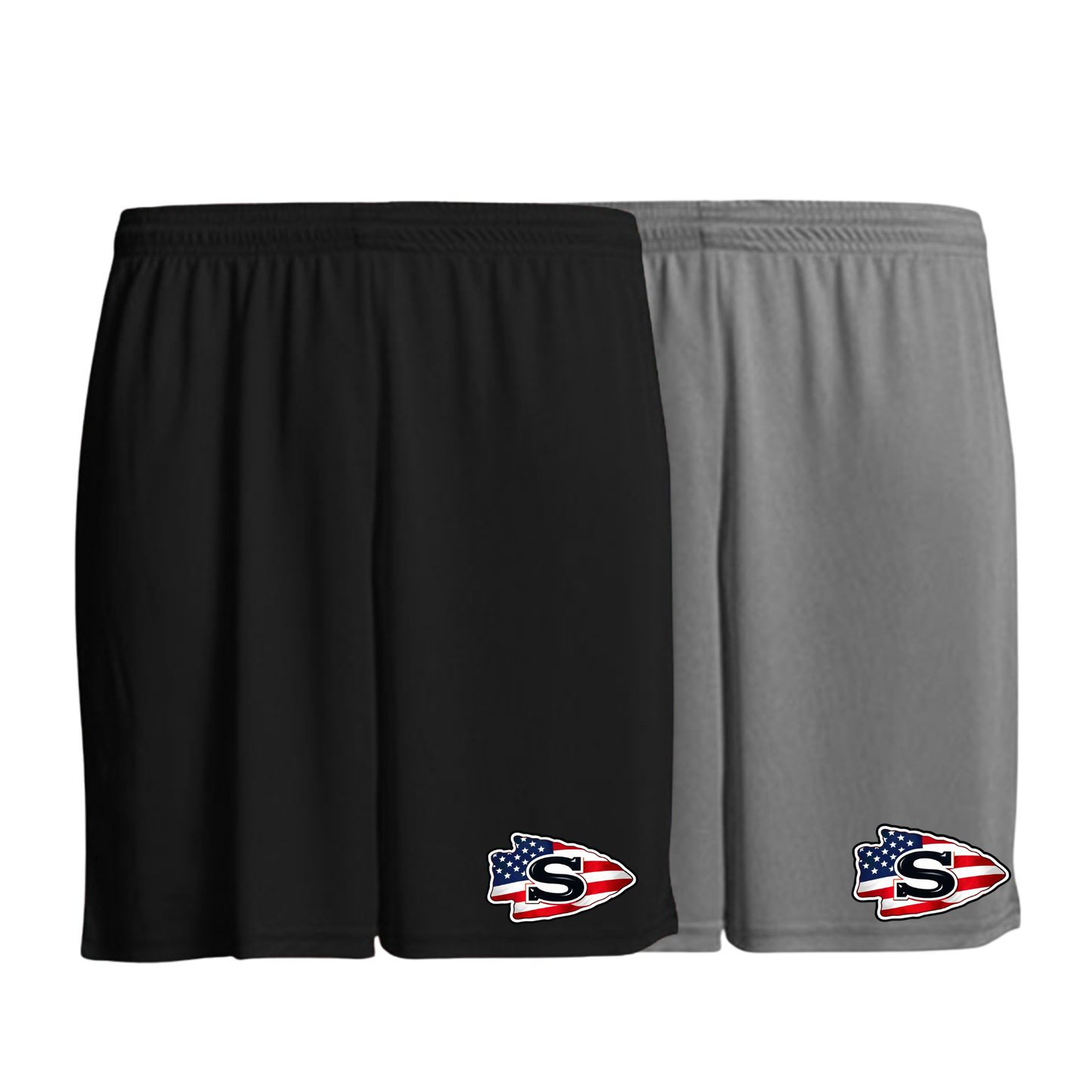 Sachem American Flag Boys/Mens Shorts | Nokomis Spiritwear Fundraiser | LI Spirit & Sports Apparel