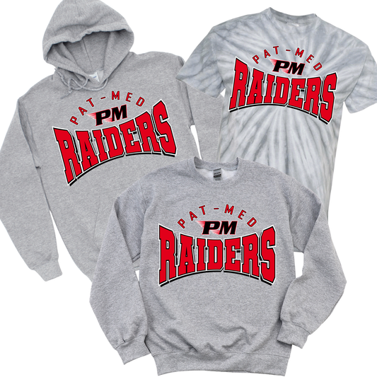 Pat-Med Raiders Classic Varsity - Athletic Gray | Canaan Spiritwear Fundraiser | LI Spirit & Sports Apparel