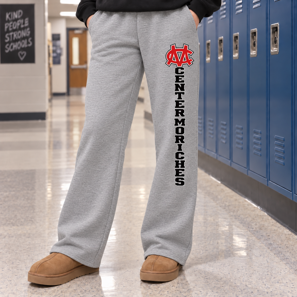 CM Open Bottom Sweatpants | Center Moriches MS Spiritwear Fundraiser | LI Spirit & Sports Apparel