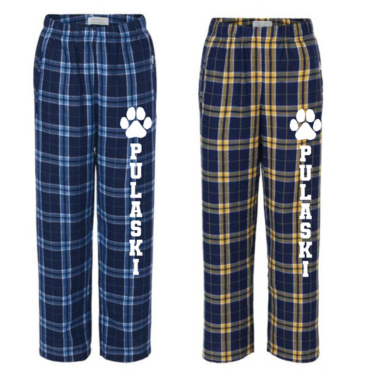 Pulaski Flannel Pajama Pants | Pulaski Road Spiritwear Fundraiser | LI Spirit & Sports Apparel