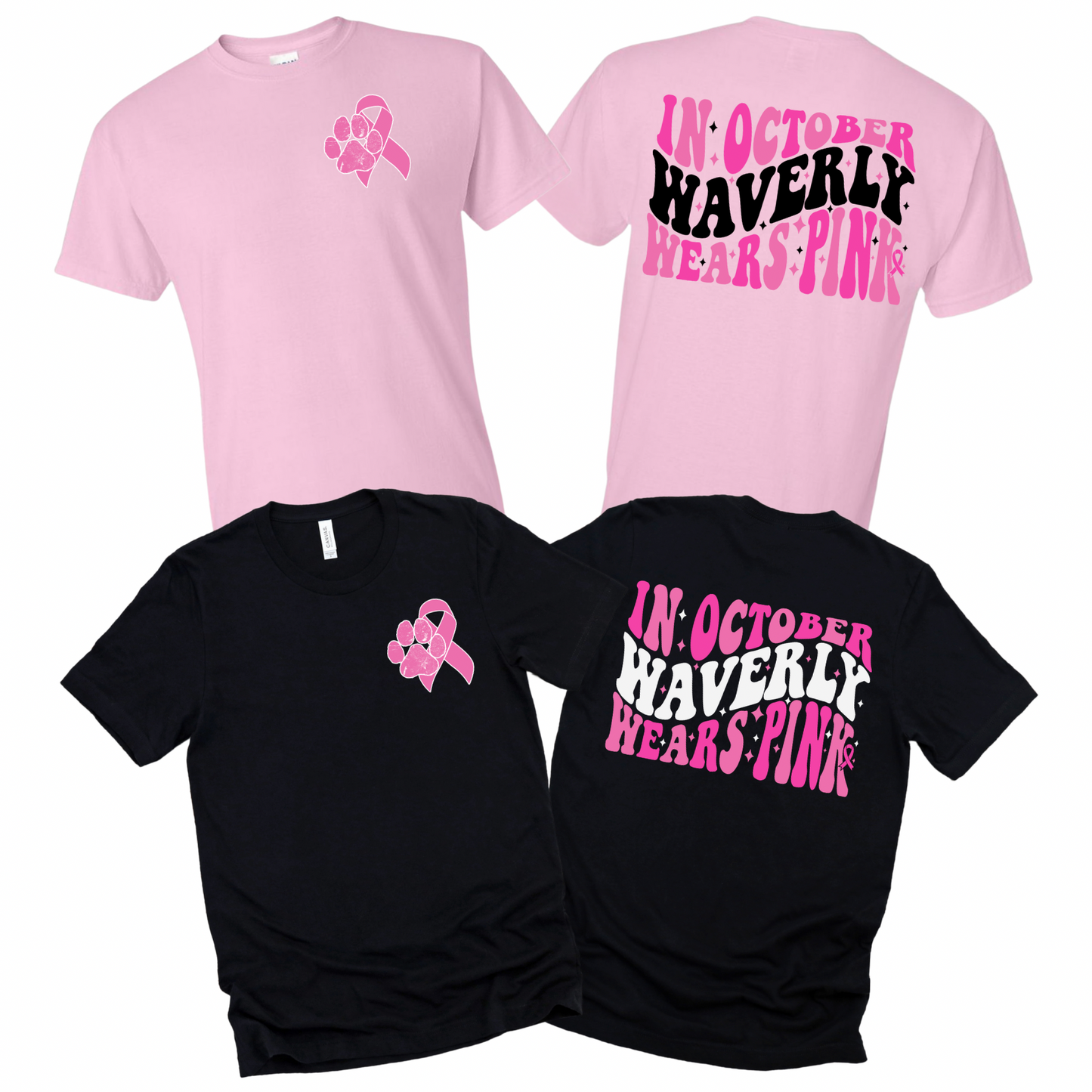 Waverly Breast Cancer Awareness T-Shirt| Waverly Spiritwear Fundraiser | LI Spirit & Sports Apparel