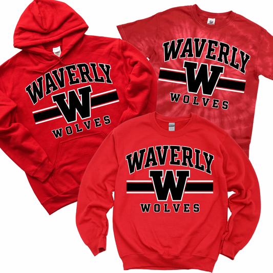 Waverly Victory Stripe - Red | Waverly Elementary Spiritwear Fundraiser | LI Spirit & Sports Apparel