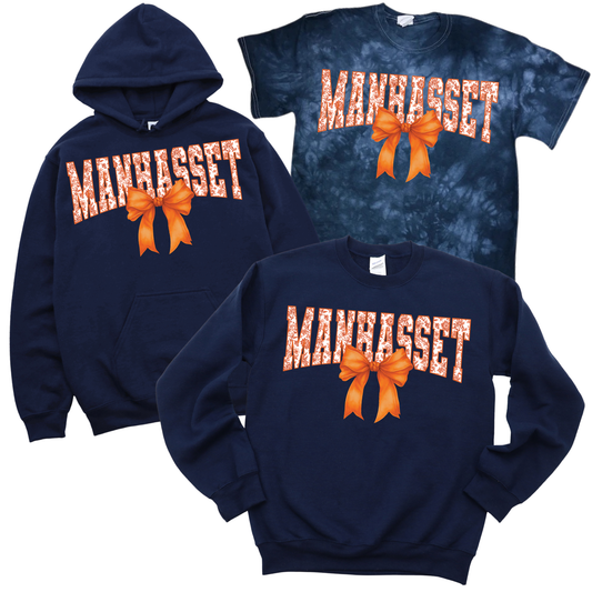 Coquette Manhasset Bow - Navy | Munsey Park Spiritwear Fundraiser | LI Spirit & Sports Apparel