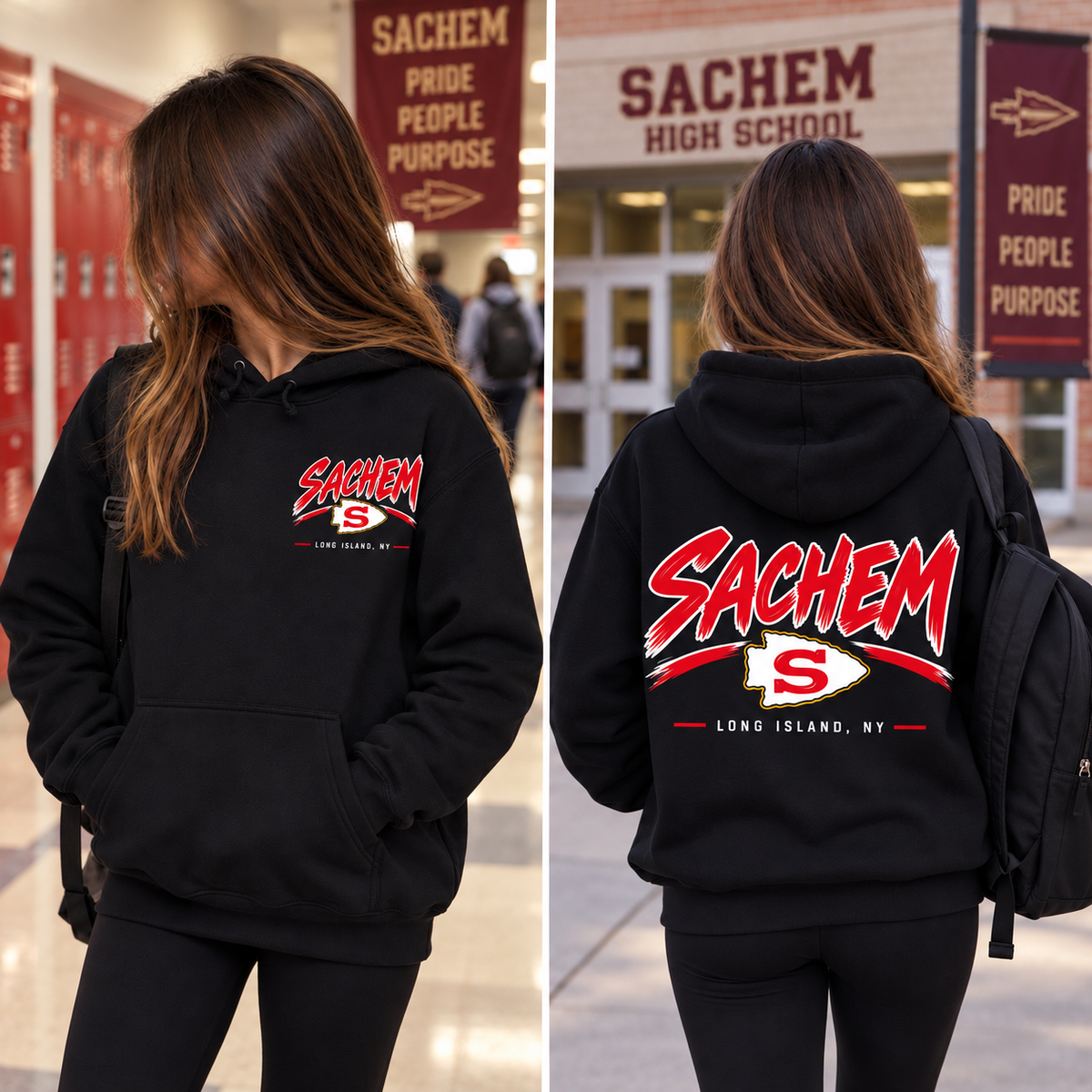 Sachem Red Edge  - Black | Sachem Apparel | LI Spirit & Sports Apparel