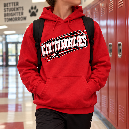 Y2K Lightning Bolt - Red | Center Moriches MS Spiritwear Fundraiser | LI Spirit & Sports Apparel