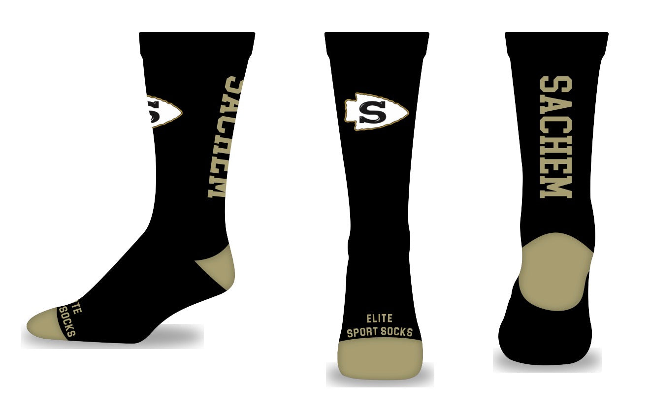 Sachem Crew Socks | Nokomis Spiritwear Fundraiser | LI Spirit & Sports Apparel