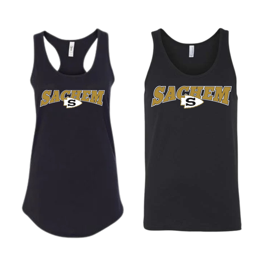 Sachem Classic Arch Tank Top - Black | Nokomis Spiritwear Fundraiser | LI Spirit & Sports Apparel