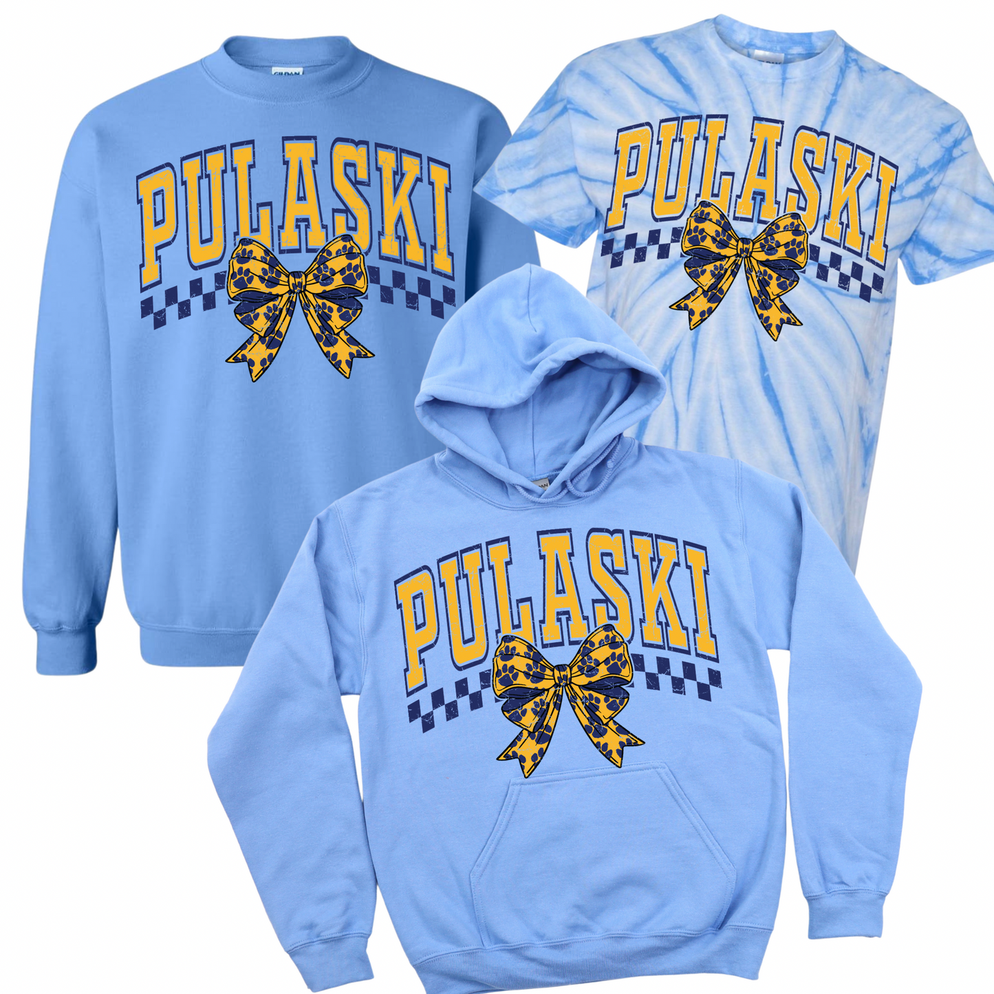 Pulaski Bow - Carolina Blue | Pulaski Road Spiritwear Fundraiser | LI Spirit & Sports Apparel