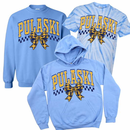 Pulaski Bow - Carolina Blue | Pulaski Road Spiritwear Fundraiser | LI Spirit & Sports Apparel
