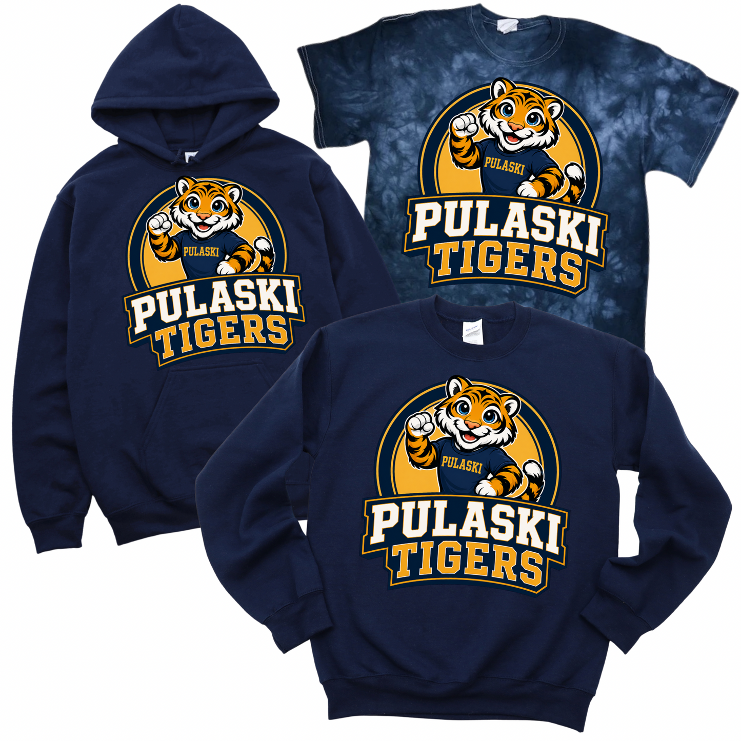 Pulaski Tigers Crew - Navy | Pulaski Road Spiritwear Fundraiser | LI Spirit & Sports Apparel