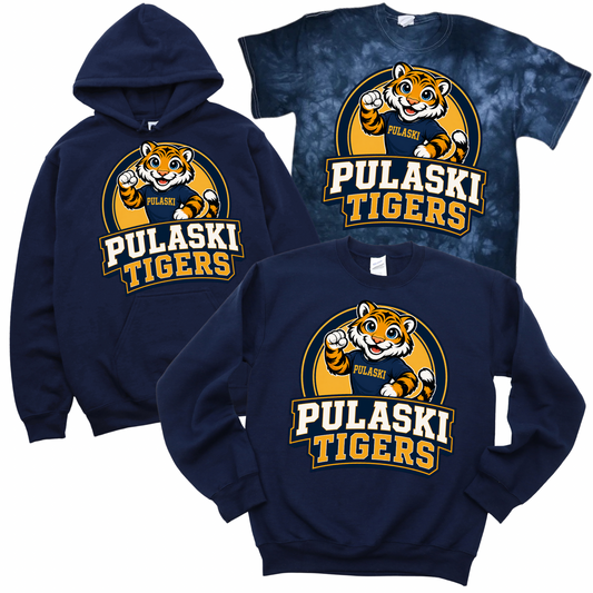 Pulaski Tigers Crew - Navy | Pulaski Road Spiritwear Fundraiser | LI Spirit & Sports Apparel