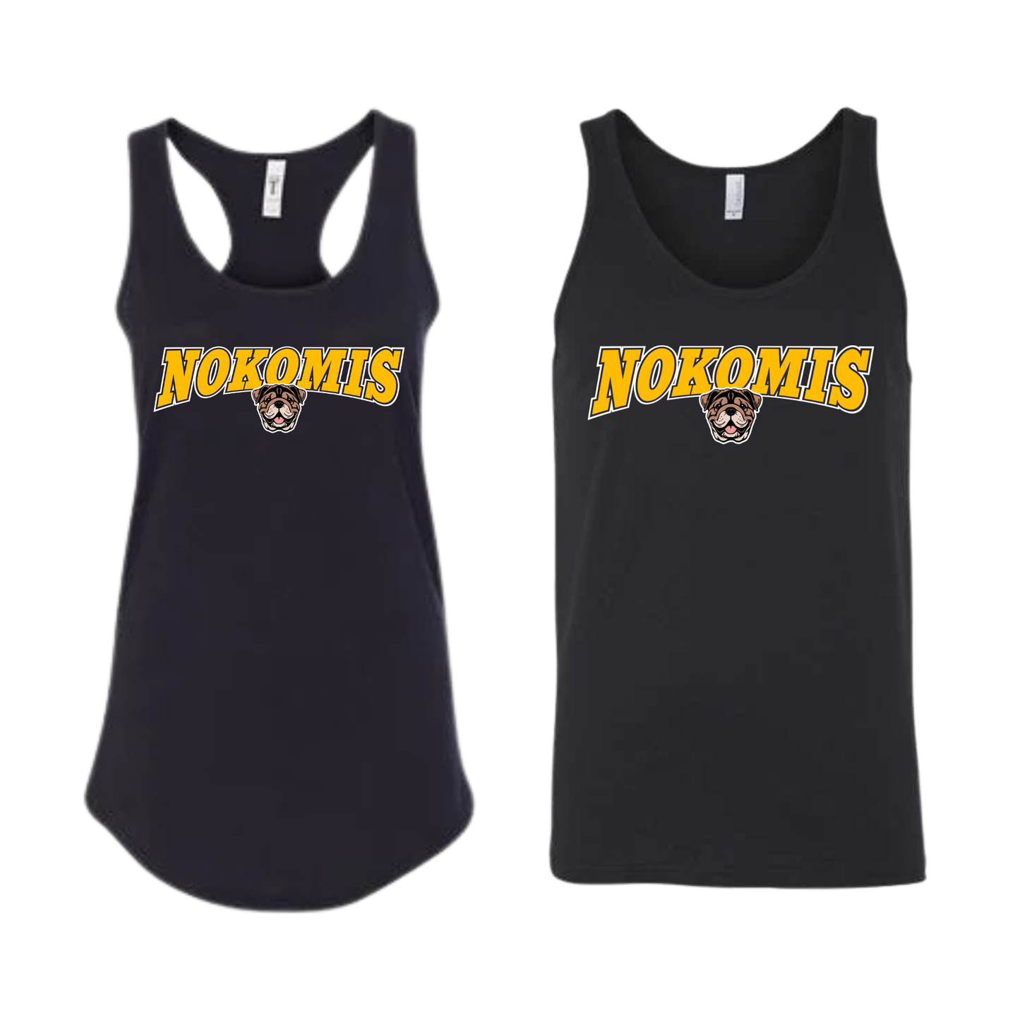 Nokomis Classic Arch Tank Top - Black | Nokomis Spiritwear Fundraiser | LI Spirit & Sports Apparel