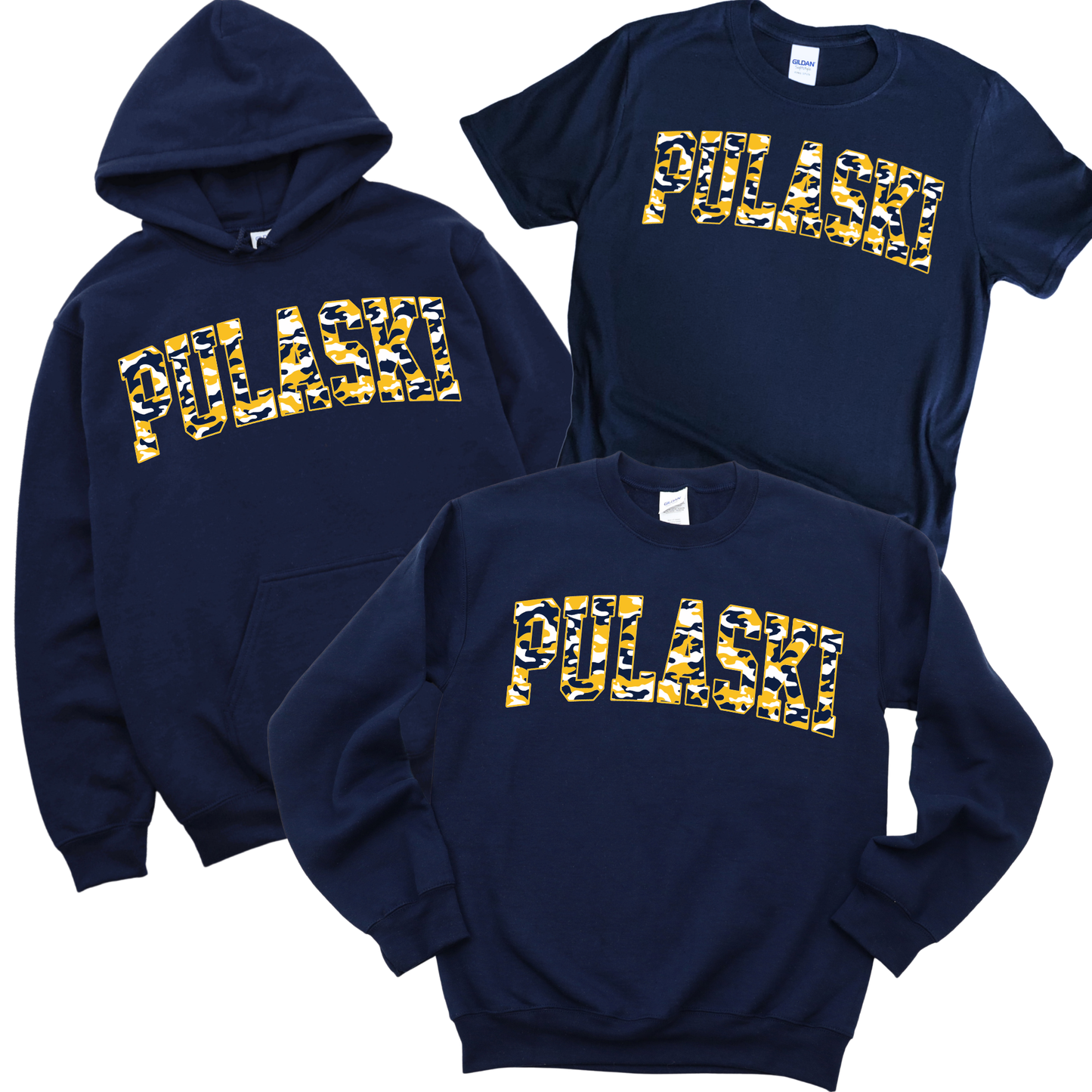 Camo Pulaski - Navy | Pulaski Road Spiritwear Fundraiser | LI Spirit & Sports Apparel