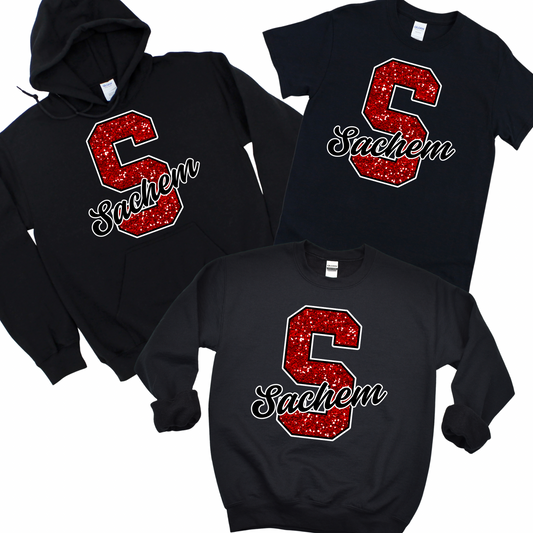 Sachem Red Glitter S | Sachem Sports Apparel | LI Spirit & Sports Apparel