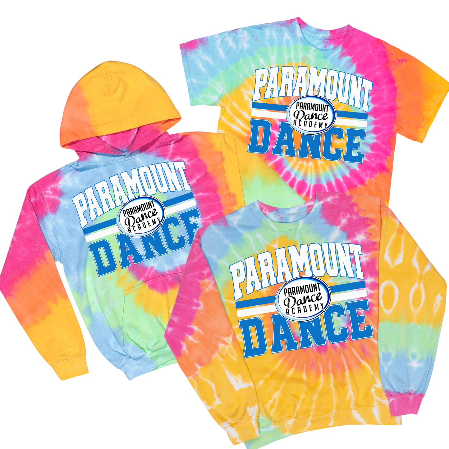 Vintage Paramount Dance Tie Dye - Pastel | Paramount Dance Academy | LI Spirit & Sports Apparel