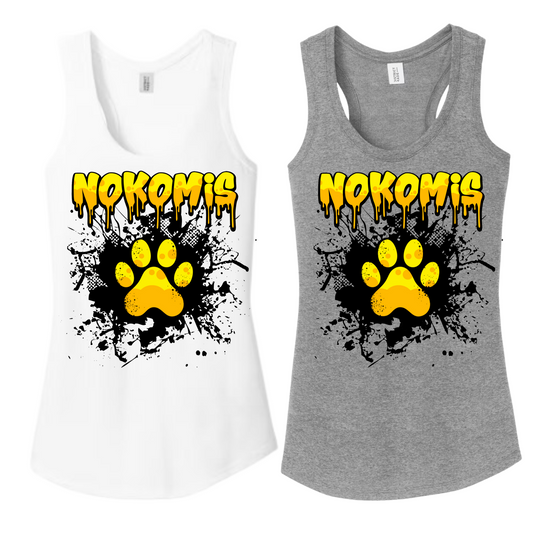 Graffiti Nokomis Girls/Womens Tank Top | Nokomis Spiritwear Fundraiser | LI Spirit & Sports Apparel
